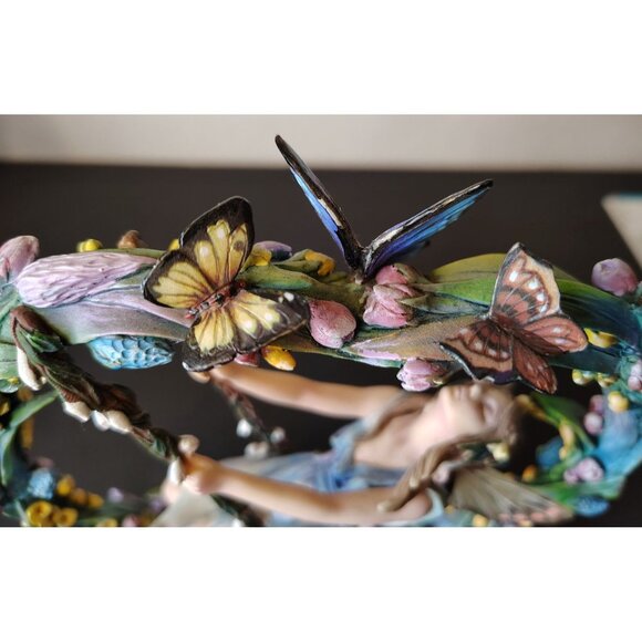 Dragonsite Hearts Content Fairy on Swing Butterfly Flowers Numbered Figure READ - Picture 4 of 5